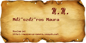 Mészáros Maura névjegykártya